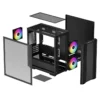 DeepCool CC360 ARGB Micro-ATX Case Tempered Glass 3 Fans Black - R-CC360-BKAPM3-G-1