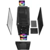 DeepCool CC360 ARGB Micro-ATX Case Tempered Glass 3 Fans Black - R-CC360-BKAPM3-G-1