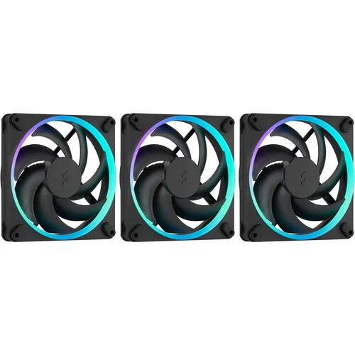 Fractal Design Momentum 14 RGB 140mm PWM ARGB Case Fan 3-Pack Black - FD-F-MR1-1403