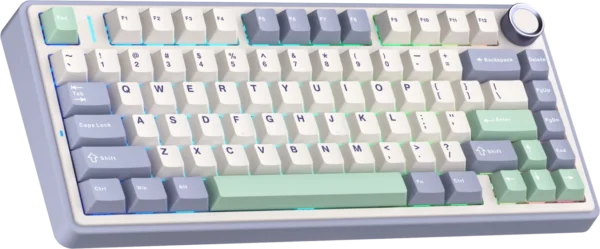 AULA F75 Tri-Mode Gasket Mechanical Wireless 75% Gaming Keyboard 80-Key RGB Tri-Mode Bluetooth 2.4G | 7 Colors | 2 Contour Series