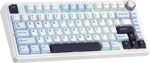 AULA F75 Tri-Mode Gasket Mechanical Wireless 75% Gaming Keyboard 80-Key RGB Tri-Mode Bluetooth 2.4G | 7 Colors | 2 Contour Series