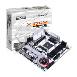 Colorful CVN X570M GAMING FROZEN V14 AMD X570 mATX White Motherboard - COLORFUL CVN X570M GAMING FROZEN V14 - WHITE