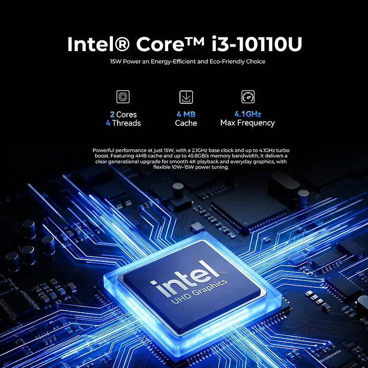 GMKtec NucBox G3 Pro Mini PC Intel Core i3-10110U 16GB RAM 512GB SSD 2.5G LAN - GMKtec Nucbox G3 Pro