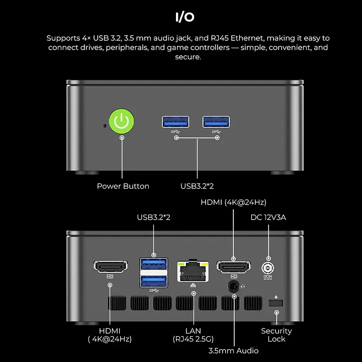 GMKtec NucBox G3 Pro Mini PC Intel Core i3-10110U 16GB RAM 512GB SSD 2.5G LAN - GMKtec Nucbox G3 Pro