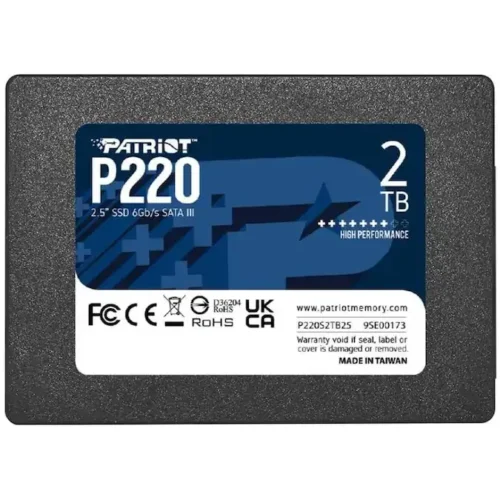 Patriot - P220 2TB Internal SSD - 2.5 Inch SATA III - Up to 550MB/s - P220S2TB25