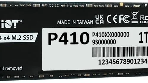 Patriot P410 1TB M.2 2280 PCIe Gen4 x4 NVMe Internal SSD - P410P1TBM28H