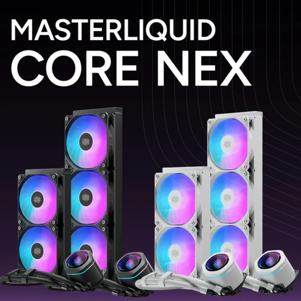 Cooler Master MasterLiquid Core Nex 360 White ARGB 360mm AIO Liquid CPU Cooler - MLX-D36M-A18PA-RW