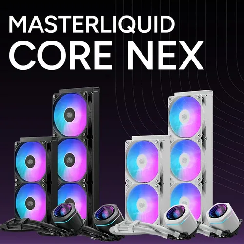 Cooler Master MasterLiquid Core Nex 360 Black ARGB AIO Liquid CPU Cooler - MLX-D36M-A18PA-R1
