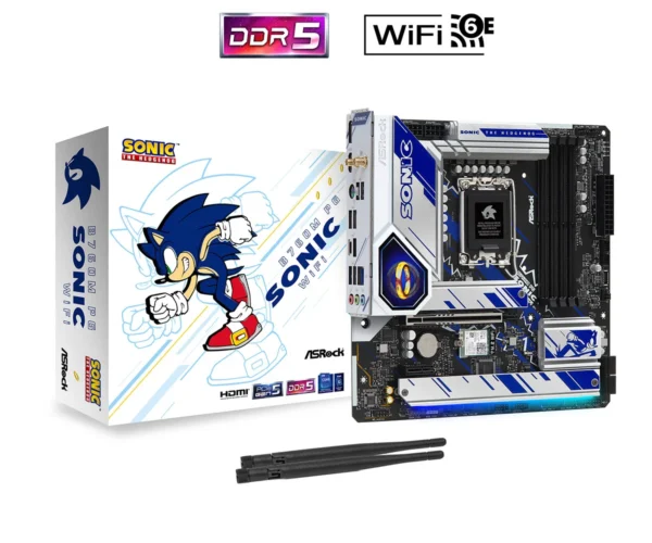 ASRock B760M PG SONIC WiFi - Micro ATX, LGA1700, DDR5, PCIe 5.0, Wi-Fi 6E - ASROCK B760M PG SONIC WIFI