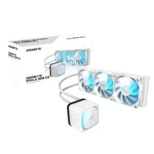GIGABYTE EAGLE iCE 360 White 360mm ARGB AIO Liquid CPU Cooler 3200 RPM Pump 3x 120mm PWM Fans - GP-GIGABYTE-EAGLE-360I