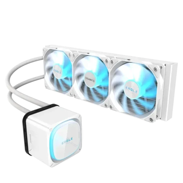 GIGABYTE EAGLE iCE 360 White 360mm ARGB AIO Liquid CPU Cooler 3200 RPM Pump 3x 120mm PWM Fans - GP-GIGABYTE-EAGLE-360I