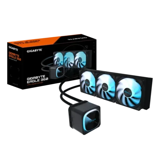 GIGABYTE EAGLE 360MM ARGB AIO Liquid CPU Cooler 3200 RPM Pump 360mm Radiator Triple 120mm Fans - GP-GIGABYTE-EAGLE-360