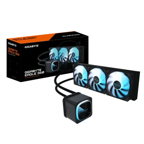 GIGABYTE EAGLE 360MM ARGB AIO Liquid CPU Cooler 3200 RPM Pump 360mm Radiator Triple 120mm Fans - GP-GIGABYTE-EAGLE-360