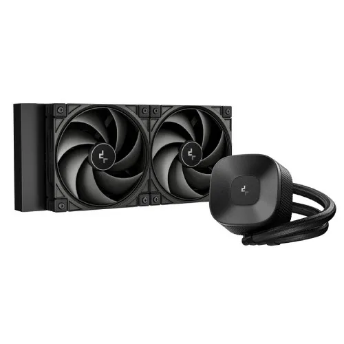 DeepCool LE240 V2 Zero Dark 240mm AIO Liquid Cooler with ARGB - Black - R-LE240ZERO-BKLNMD-G-1