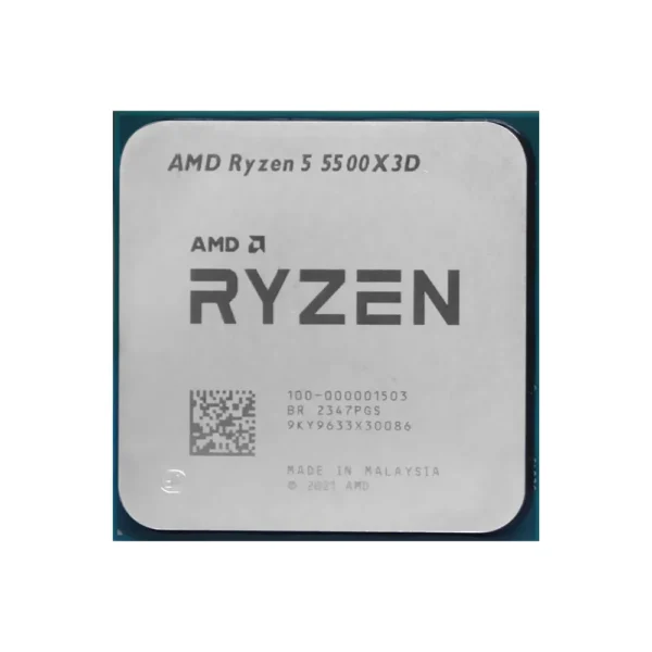713095 AMD Ryzen 5 5500X3D 6-Core 12-Thread Tray Desktop Processor 4GHz Boost 96MB L3 3D V-Cache AM4 - 100-000001504