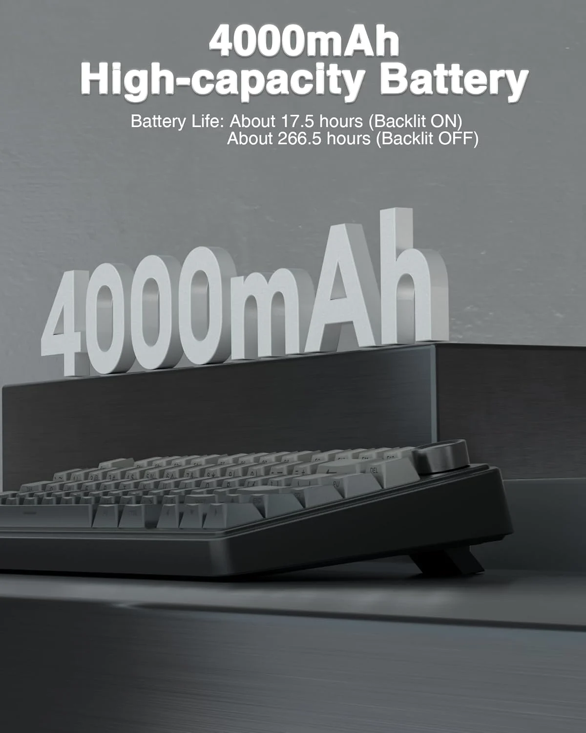 AULA F75 Pro 75% Tri-Mode Wireless Mechanical Gaming Keyboard Gradient Black Side-Printed PBT LEOBOG Reaper Switch 4000Mah Battery