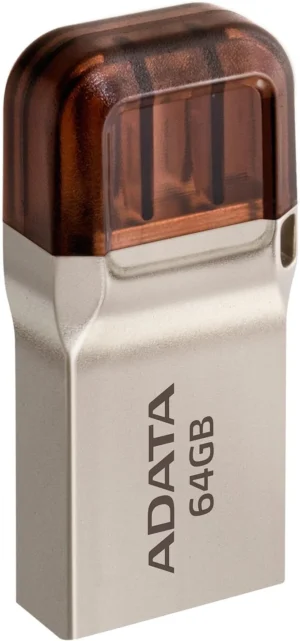 ADATA UC360 64GB USB 3.1 and Micro USB OTG Flash Drive Rose Gold - AUC360-64G-RGD