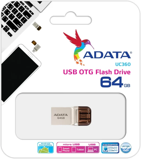 81Z+q8lfLGL._AC_SL1500_ ADATA UC360 64GB USB 3.1 and Micro USB OTG Flash Drive Rose Gold - AUC360-64G-RGD