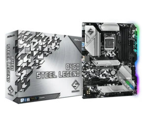 ASRock B460 Steel Legend Intel B460 LGA1200 ATX Motherboard 2.5G LAN PCIe 3.0 DDR4 - ASROCK B460 STEEL LEGEND