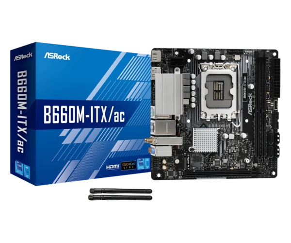 ASRock B660M-ITX/ac Intel B660 LGA1700 DDR4 Mini-ITX Motherboard - ASROCK B660M-ITX/AC