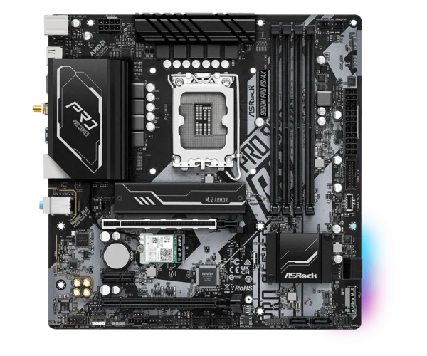 ASRock B660M PRO RS/AX DDR4 Micro ATX Motherboard - Wi-Fi 6E Bluetooth 5.3 LGA1700 - ASROCK B660M PRO RS/AX