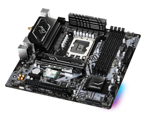 ASRock B660M PRO RS/AX DDR4 Micro ATX Motherboard - Wi-Fi 6E Bluetooth 5.3 LGA1700 - ASROCK B660M PRO RS/AX