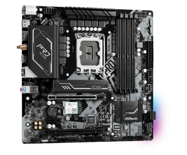 ASRock B660M PRO RS/AX DDR4 Micro ATX Motherboard - Wi-Fi 6E Bluetooth 5.3 LGA1700 - ASROCK B660M PRO RS/AX