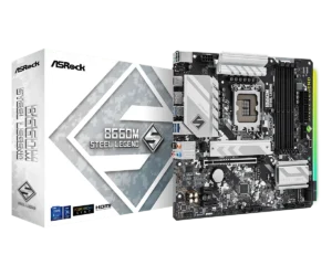 ASRock B660M Steel Legend Intel B660 LGA1700 DDR4 Micro ATX Motherboard - ASROCK B660M STEEL LEGEND