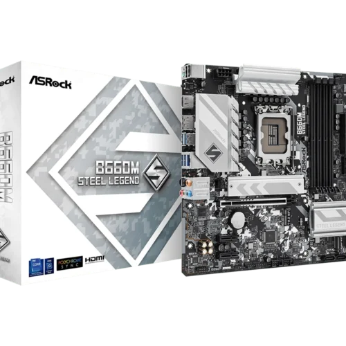 ASRock B660M Steel Legend Intel B660 LGA1700 DDR4 Micro ATX Motherboard - ASROCK B660M STEEL LEGEND