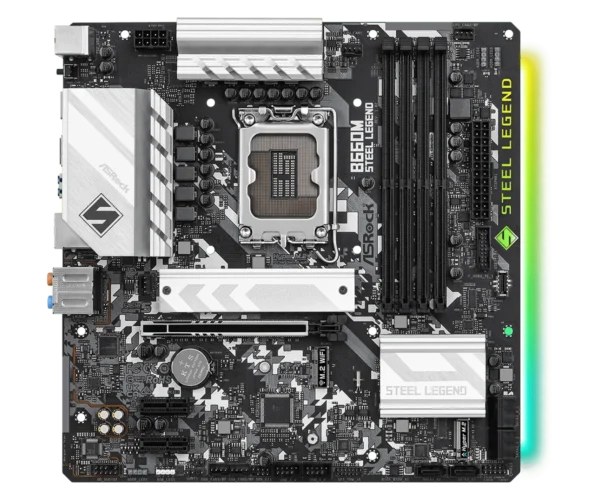 ASRock B660M Steel Legend Intel B660 LGA1700 DDR4 Micro ATX Motherboard - ASROCK B660M STEEL LEGEND