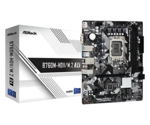 ASRock B760M-HDV/M.2 D4 - Micro ATX, LGA1700, DDR4, PCIe 4.0, Gigabit LAN - ASROCK B760M-HDV/M.2 D4