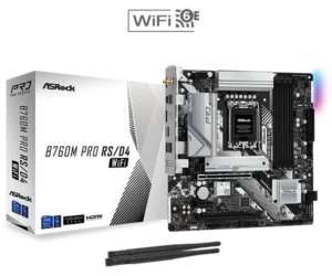 ASRock B760M Pro RS/D4 WiFi - Micro ATX, LGA1700, DDR4, PCIe 4.0, 2.5G LAN, Wi-Fi 6E - ASROCK B760M PRO RS/D4 WIFI