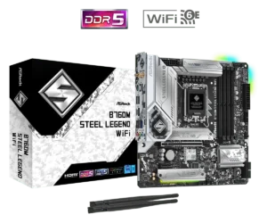 ASRock B760M Steel Legend WiFi - Micro ATX, LGA1700, DDR5, PCIe 5.0, Wi-Fi 6E - ASROCK B760M STEEL LEGEND WIFI
