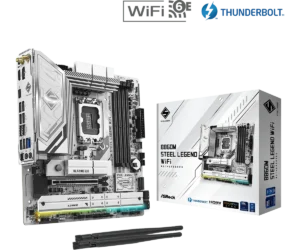 ASRock B860M Steel Legend WiFi - Micro ATX, LGA1851, DDR5, PCIe 5.0, Wi-Fi 6E - ASROCK B860M STEEL LEGEND WIFI