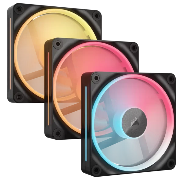 CORSAIR iCUE LINK LX120-R RGB 120mm PWM Reverse Fans Starter Kit Triple Pack Magnetic Dome - CO-9051050-WW