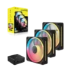 CORSAIR iCUE LINK LX120-R RGB 120mm PWM Reverse Fans Starter Kit Triple Pack Magnetic Dome - CO-9051050-WW