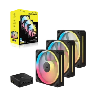 CORSAIR iCUE LINK LX120-R RGB 120mm PWM Reverse Fans Starter Kit Triple Pack Magnetic Dome - CO-9051050-WW
