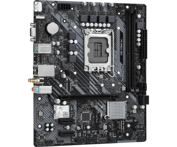 ASRock H610M/ac Intel H610 LGA1700 DDR4 Micro ATX Motherboard - ASROCK H610M/AC