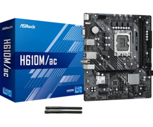 ASRock H610M/ac Intel H610 LGA1700 DDR4 Micro ATX Motherboard - ASROCK H610M/AC