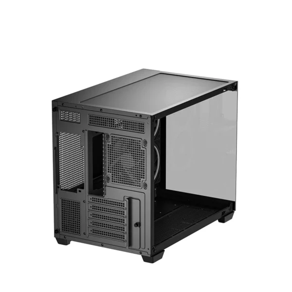Deepcool CG330 3F Panoramic Dual-Chamber Micro-ATX PC Case Black - R-CG330-BKNGM3-G