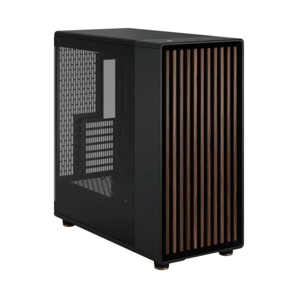 North-XL-RC_Studio_Black_TGD_Left-Front-Above-scaled Fractal Design North XL RC Charcoal Black Dark Tempered Glass Mid Tower Case - FD-C-NOR1X-05