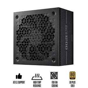 Cooler Master Elite Gold 1200 1200W 80 Plus Gold ATX 3.1 PCIe 5.1 Fully Modular PSU - MPW-C001-AFAG-BUS