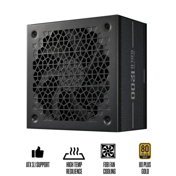 Cooler Master Elite Gold 1200 1200W 80 Plus Gold ATX 3.1 PCIe 5.1 Fully Modular PSU - MPW-C001-AFAG-BUS