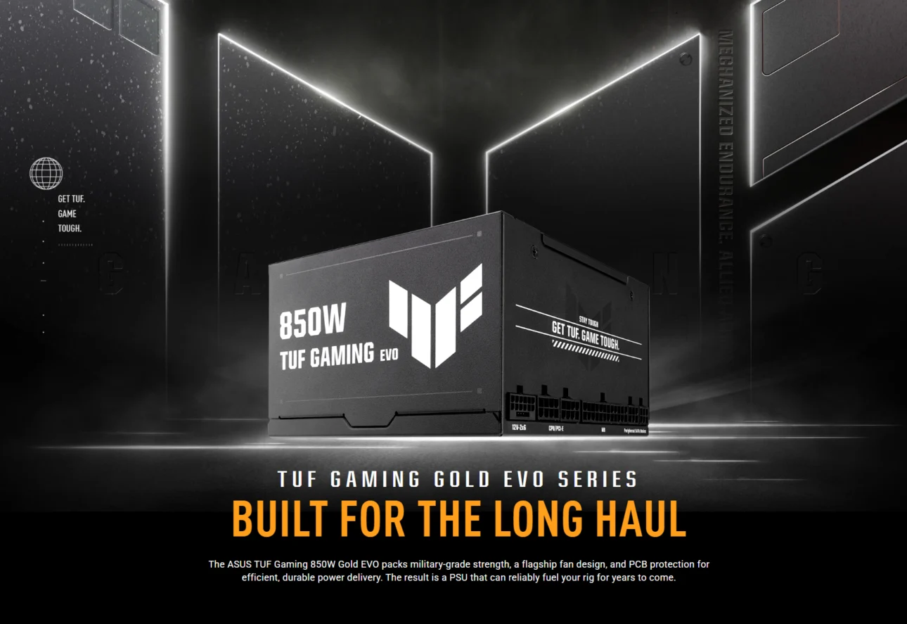 ASUS TUF Gaming 850W Gold EVO 80+ Gold Fully Modular ATX 3.1 PCIe 5.1 PSU - TUF-GAMING-850G-EVO