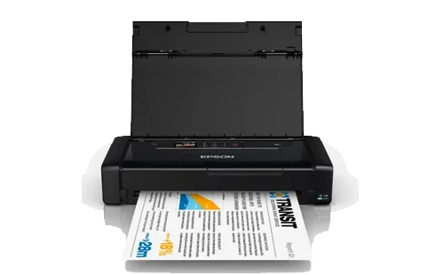 Epson WorkForce WF-100 Portable Wireless Color Inkjet Printer 1.44-inch LCD Built-in Battery - C11CE05502