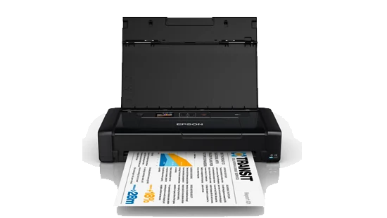 Epson WorkForce WF-100 Portable Wireless Color Inkjet Printer 1.44-inch LCD Built-in Battery - C11CE05502