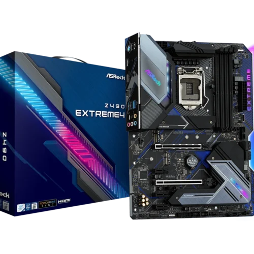 ASRock Z490 Extreme4 Intel LGA1200 ATX Motherboard 11 Phase Dr.MOS 2.5G LAN PCIe 4.0 Ready - ASROCK Z490 EXTREME 4