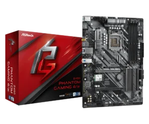 ASRock Z490 Phantom Gaming 4/ac Intel LGA1200 ATX Motherboard WiFi Bluetooth DDR4 HDMI - ASROCK Z490 PHANTOM GAMING 4/AC