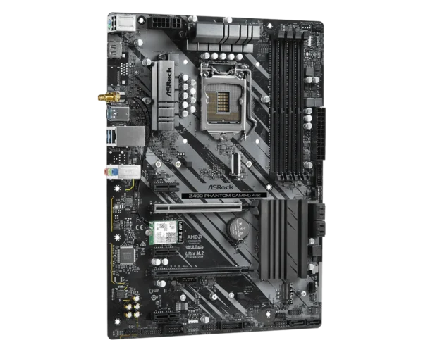 ASRock Z490 Phantom Gaming 4/ac Intel LGA1200 ATX Motherboard WiFi Bluetooth DDR4 HDMI - ASROCK Z490 PHANTOM GAMING 4/AC