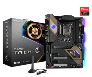 ASRock Z490 Taichi Intel LGA1200 ATX Motherboard WiFi 6 2.5G LAN PCIe 4.0 Ready DDR4 - ASROCK Z490 TAICHI